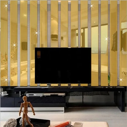 10Pcs 3D Mirror Wall Stickers Acrylic