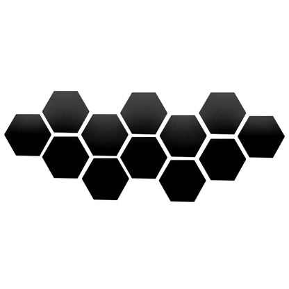 3D Hexagon Premium Mirror Wall Sticker 12pcs