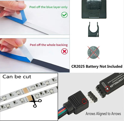 USB LED Strip Lights RGB APP Control Color