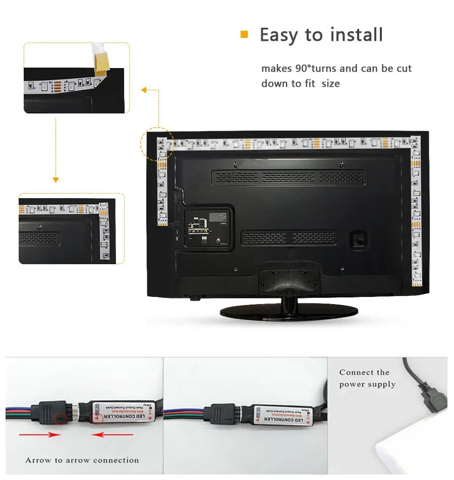 USB LED Strip Lights RGB APP Control Color