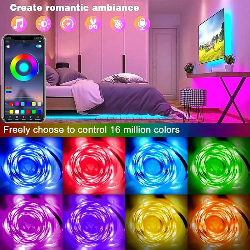 USB LED Strip Lights RGB APP Control Color