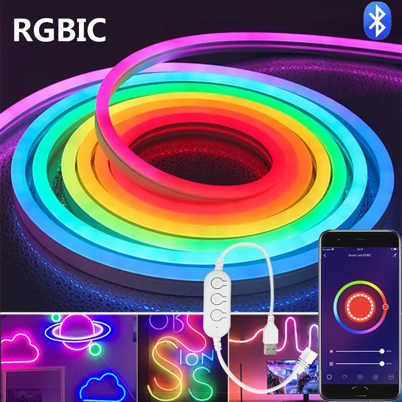 Neon Premium LED Strip Lights RGBIC can do everything !