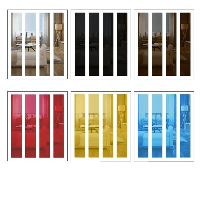 10Pcs 3D Mirror Wall Stickers Acrylic